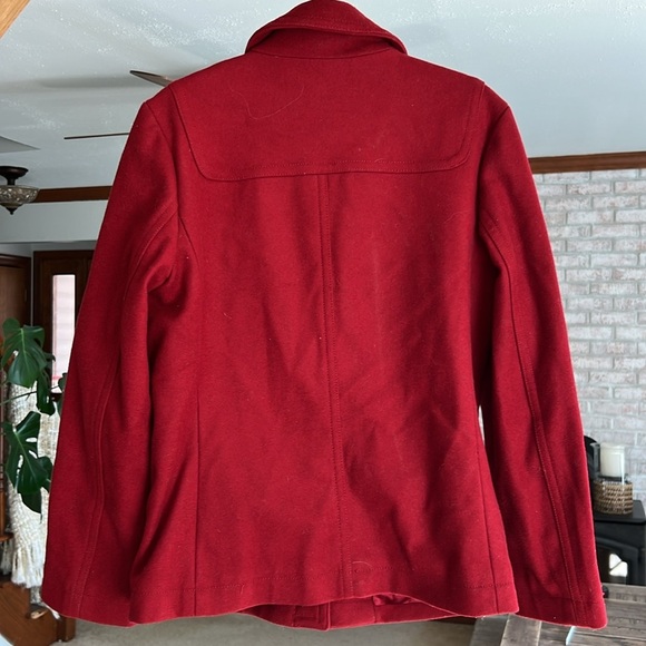 *Winter Clearance* GAP Cranberry Red Wool Blend Women's Zipper & Toggle Button - Picture 2 of 9
